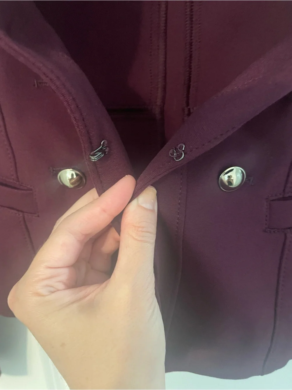 WHBM Vintage Style Hi-Lo Purple Blazer with Silver Buttons Sz 6